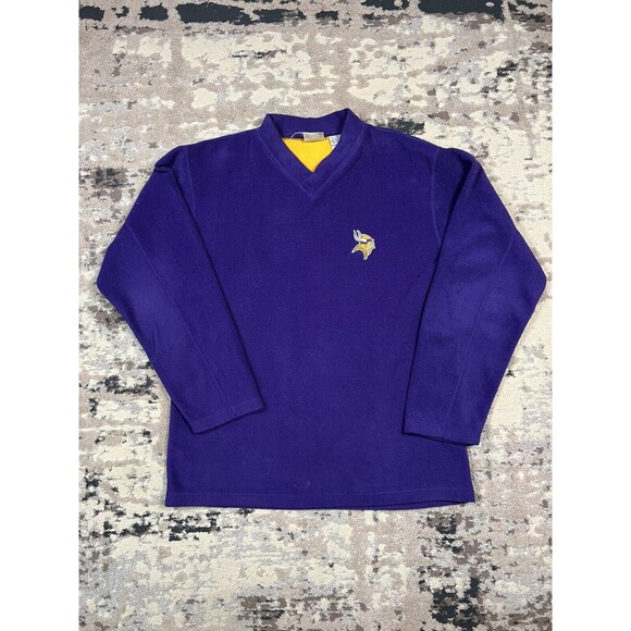 NFL Other - VTG 2000 THE EDGE NFL MINNESOTA VIKINGS EMBROIDERED LONG SLEEVE FLEECE MENS SZ M